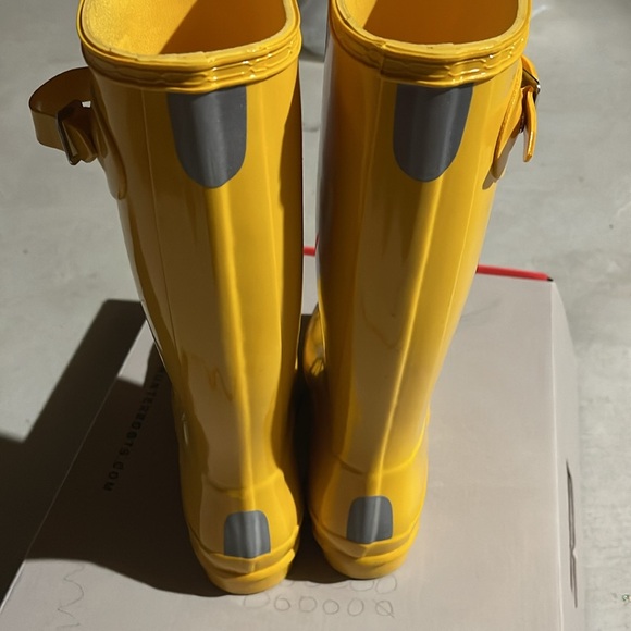 Hunter original kids gloss yellow boots - Picture 5 of 11